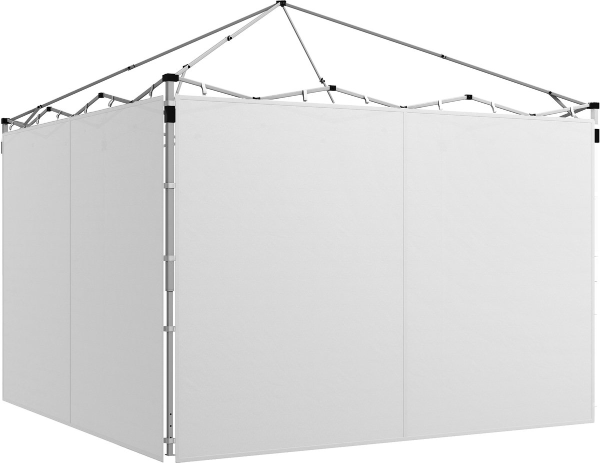 Outsunny-luifel zijwanden - Oxford-stof - 295 x 0,1 x 195 cm - Wit