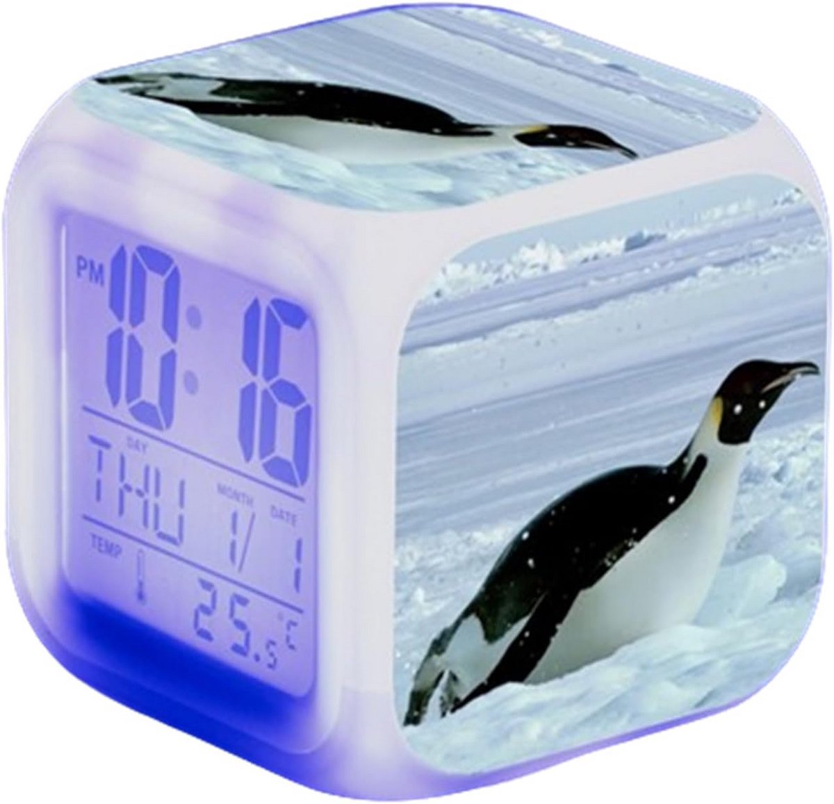Digitale led-wekker met nachtverlichting - kleurenverandering, temperatuurdisplay, alarm en kalender