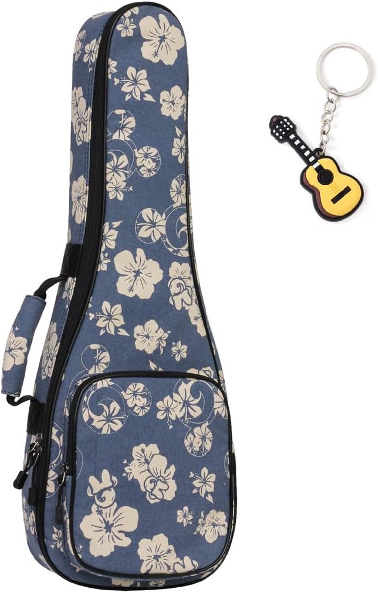Waterdichte Ukulele Tas met 10mm Spons Bescherming en Accessoirevak - 21 Inch Sopraan