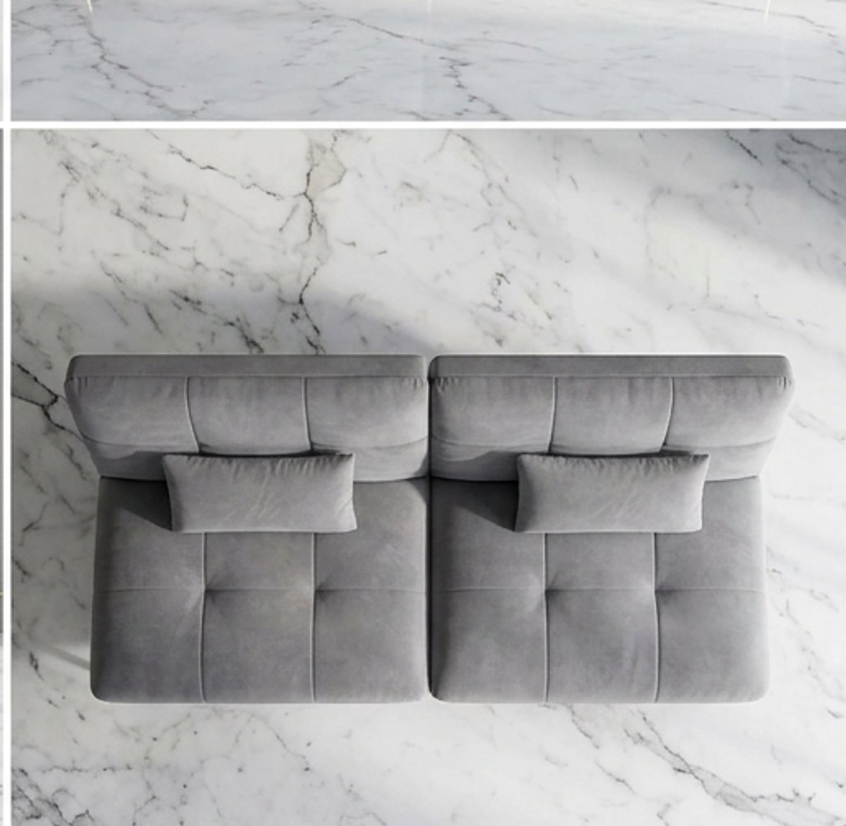 Luxe 3-Zits Multifunctionele Slaapbank – Verstelbare Rugleuning – Katoenen Fluweel – Compacte Design Sofa voor Woonkamer, Studio en Kantoor – Grijs,A-Furniture