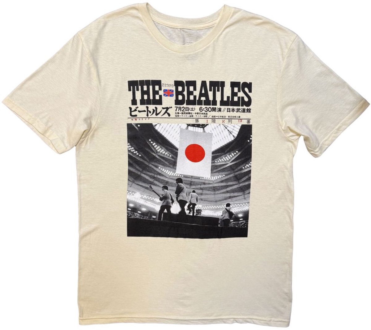 The Beatles - At the Budokan Heren Tshirt - M - Gebroken wit
