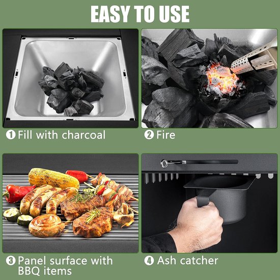 Ultranature BBQ/Vuurtafel/Tafel - 3 in 1 van Merkloos — afbeelding 4