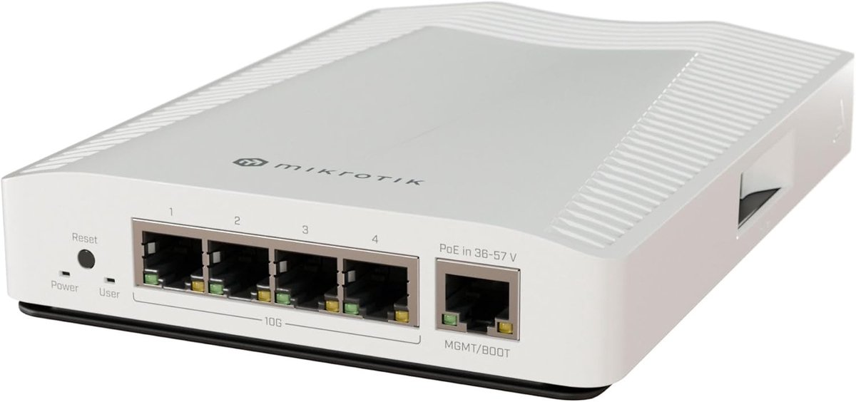 Netwerk Switch - 10 Gigabit Switch - Snelle Dataoverdracht - Stille Werking Fanless - 20x15x15 cm