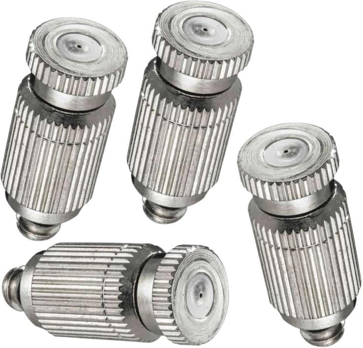 Set van 4 antilek sproeikoppen voor nevelkoeling terras en tuin - fijne verneveling zonder nat te worden - mistsysteem voor buiten en binnen