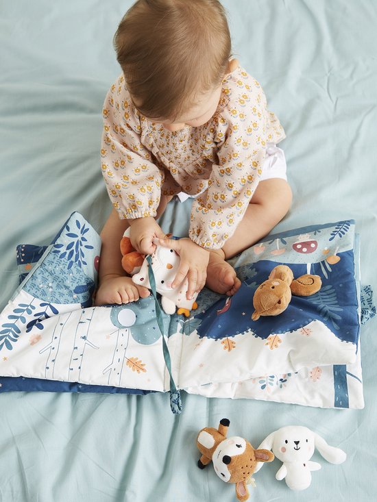 Vertbaudet Ontwikkelingsboek + fluwelen knuffels Betoverde bos van VER — afbeelding 4
