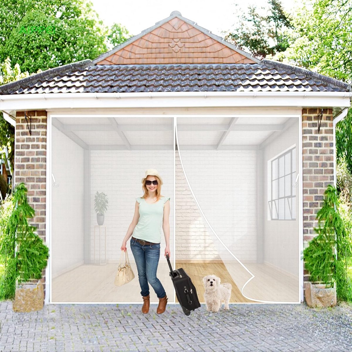 Magneet Hordeur Wit 270x205 cm - Insectenhor voor Balkondeur - Eenvoudig Zonder Boren