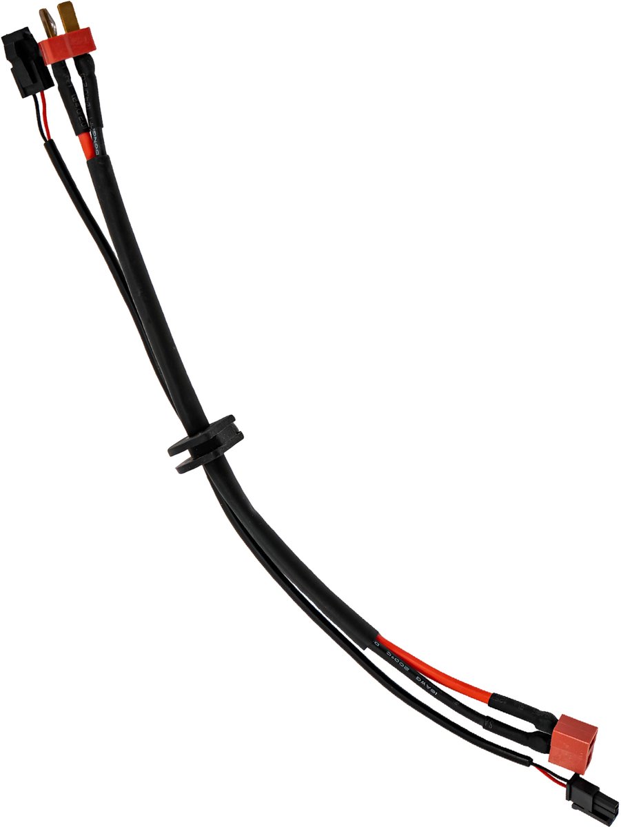 E-Twow, Batterij naar Controller Aansluitkabel 3 + 3 Pins 25cm, Zwart