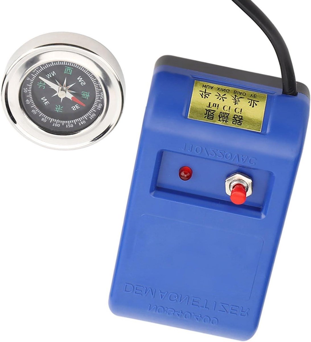 Elektrische Demagnetiseerder - Horloge Reparatie - Kompas - 110V-220V - EU Plug - ABS Materiaal - Blauw - Geschikt voor Horloges - Allecto