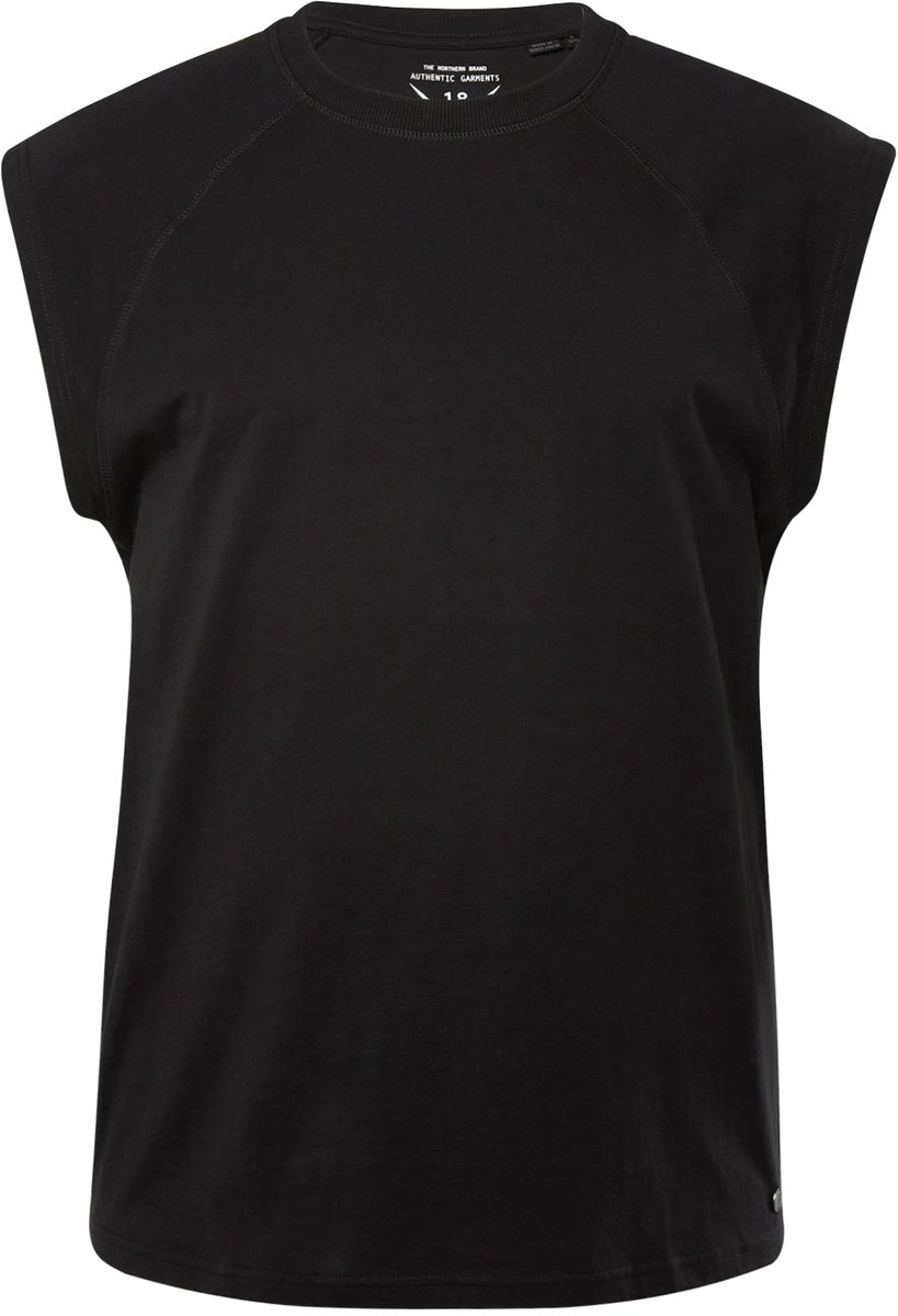 JP 1880 - Heren - Tanktop oversized schouders ronde hals - Zwart - Maat 4XL