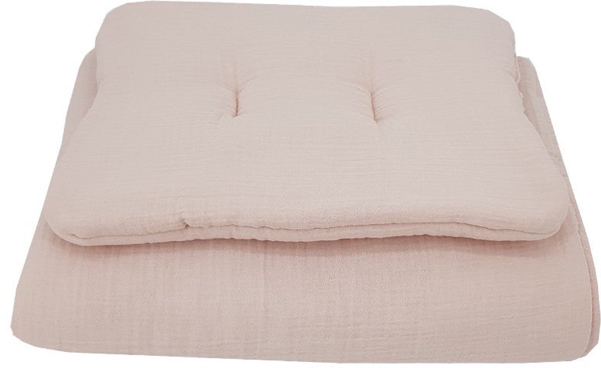 Muslin cot bedding set Rose Pink