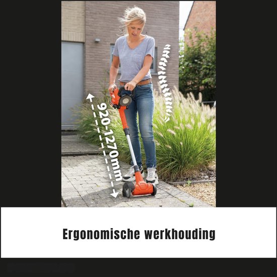 DnA® Onkruidborstel Electrisch - Onkruidborstel - Bosmaaier - Oranje - ‎127cm x 15cm x 13cm van Merkloos	 — afbeelding 4
