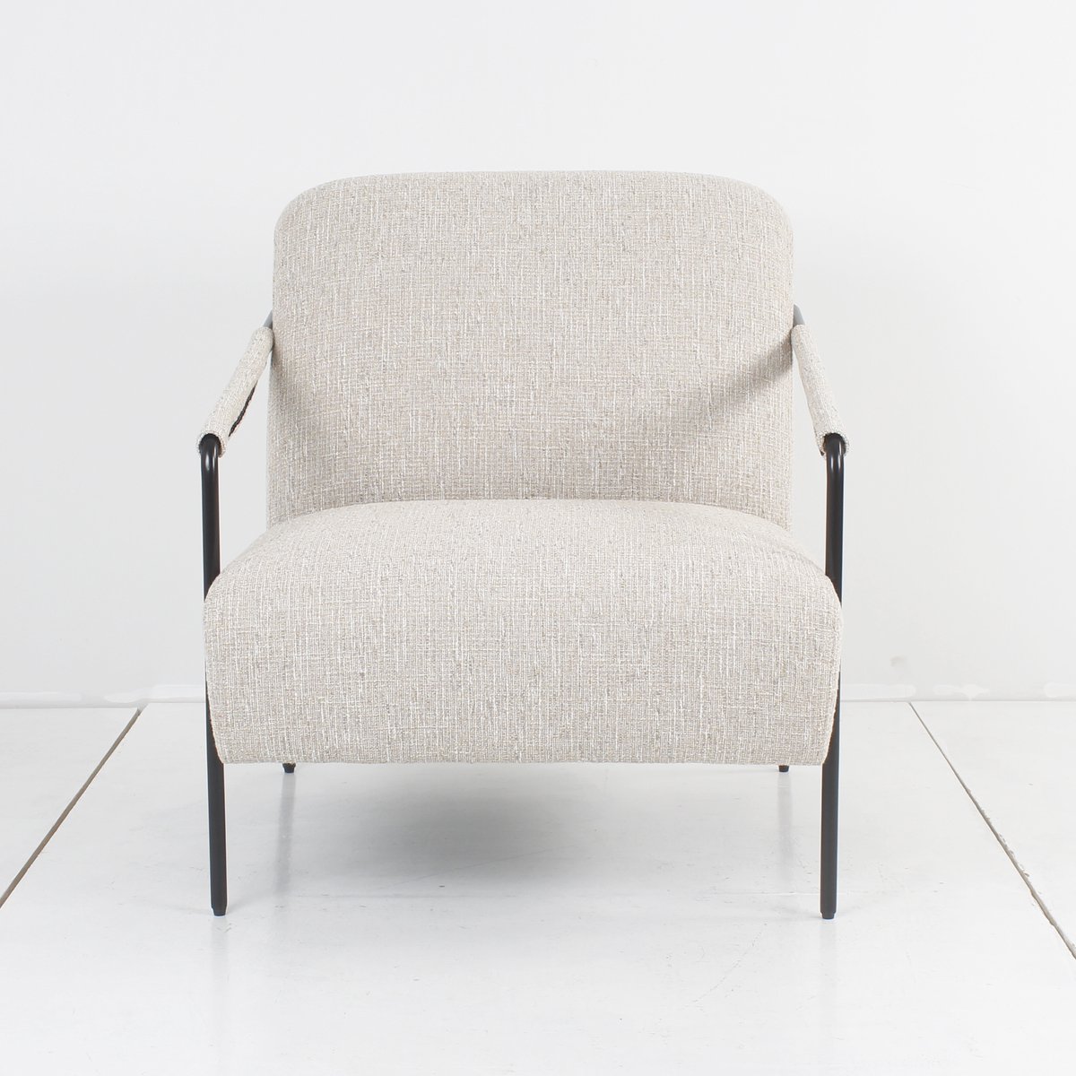 Sleepking - Fauteuil / Accent Stoel Pom - Linnen - Gebroken Wit - Design