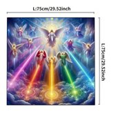 CRASPIRE Altaardoek Zwart Triple Moon Pentagram Tarot Doek met Fluwelen Stof Tas Waarzeggerij Heks Wiccan Hekserij Benodigdheden Gereedschap voor Tarot Kaarten Tafelkleed Astrologie Tapestry