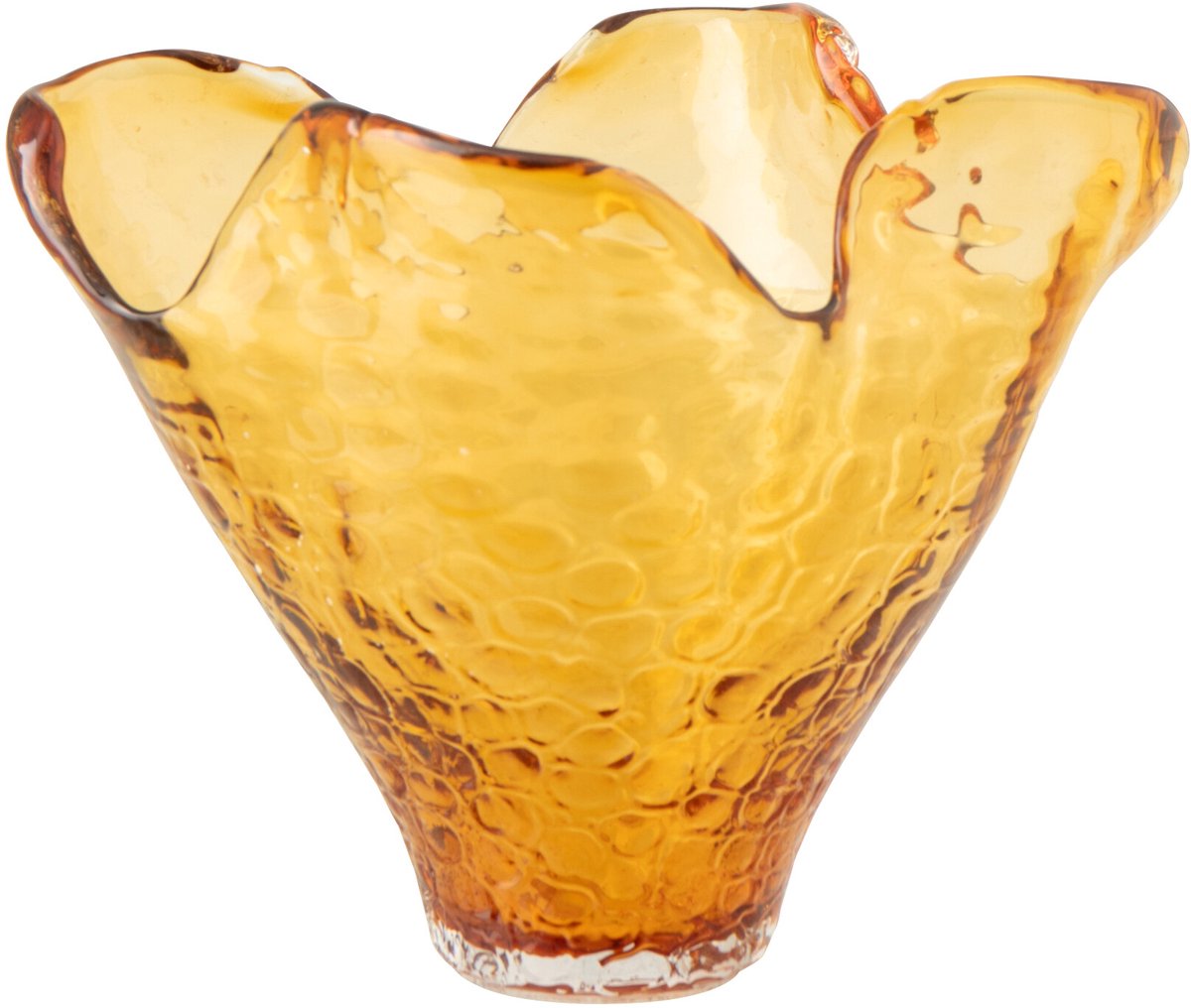 J-Line vaas Onregelmatig - glas - caramel - small Bruin