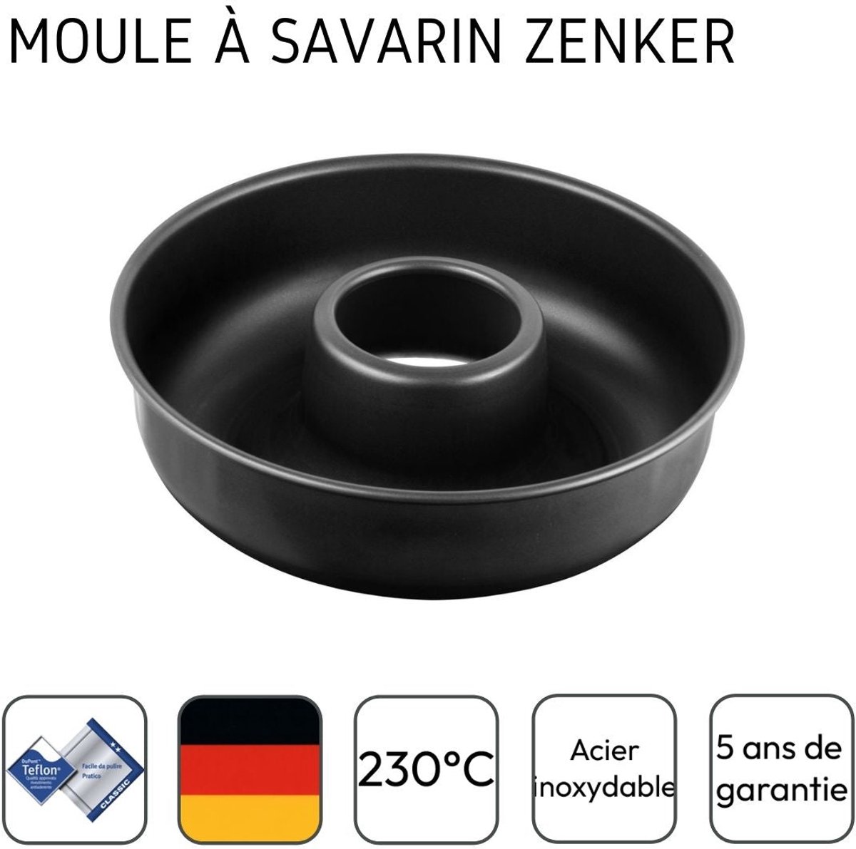 Savarinvorm 28 cm Zenker Black Metallic