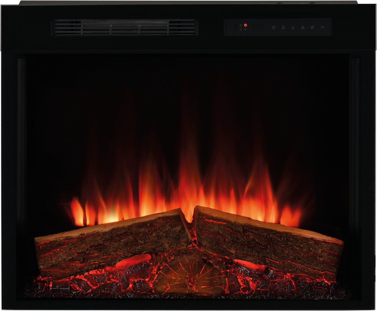 Dimplex Spark 28 Sfeerhaard Elektrisch - Elektrische haard inbouw - 2000 watt verwarming - Optiflame LED Vlameffect - Ventilatorkachel & thermostaat - Openhaard met geluid - Bedienbaar via Bluetooth app of afstandsbediening