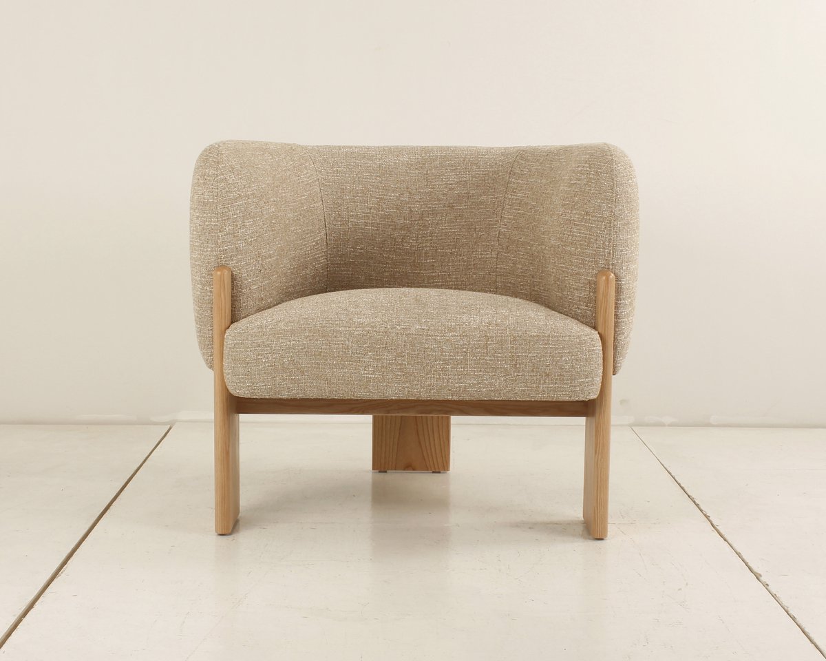 Sleepking - Fauteuil / Accent Stoel Sia - 100% Linnen - Beige - Luxueus