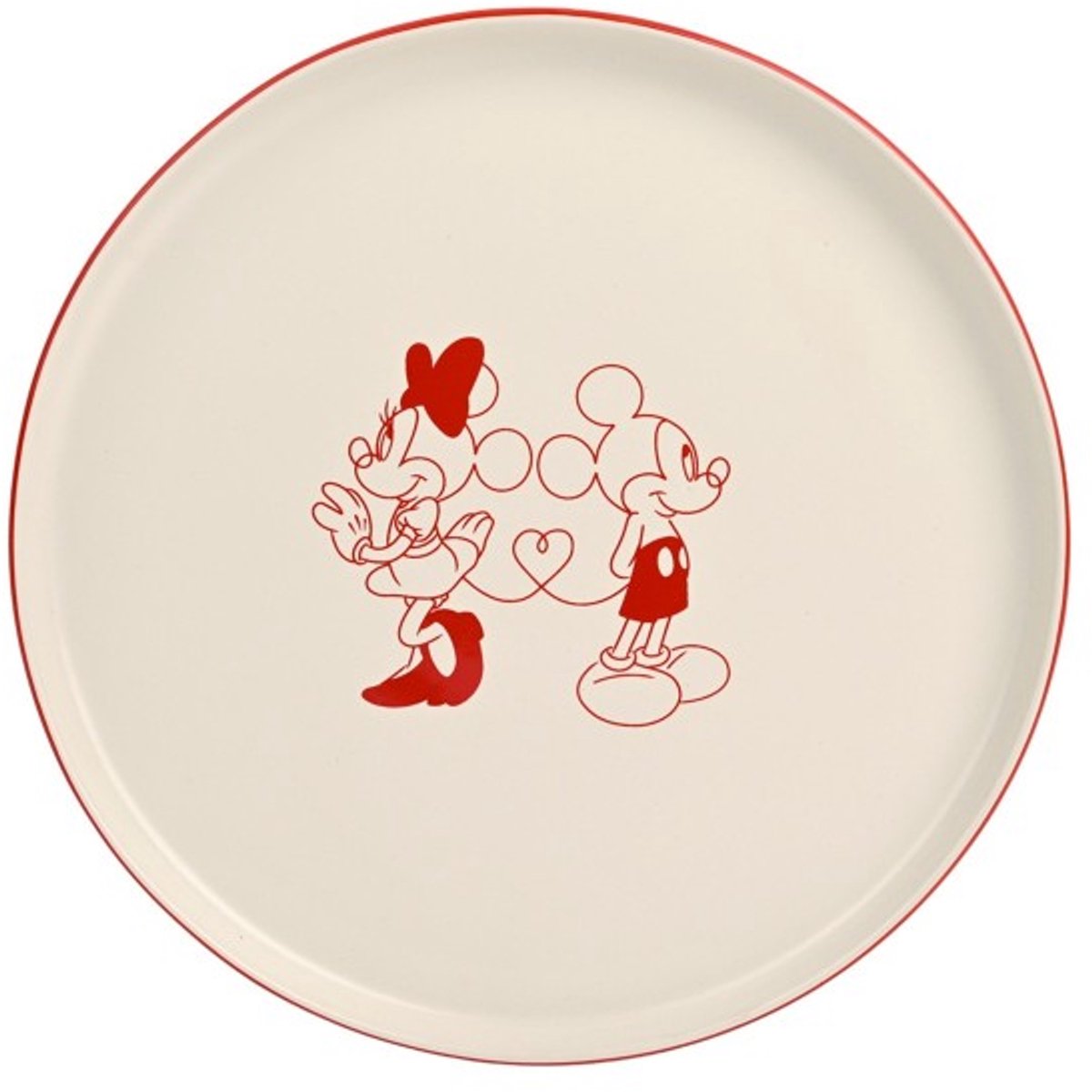 Mickey And Minnie Mouse Valentine Plate