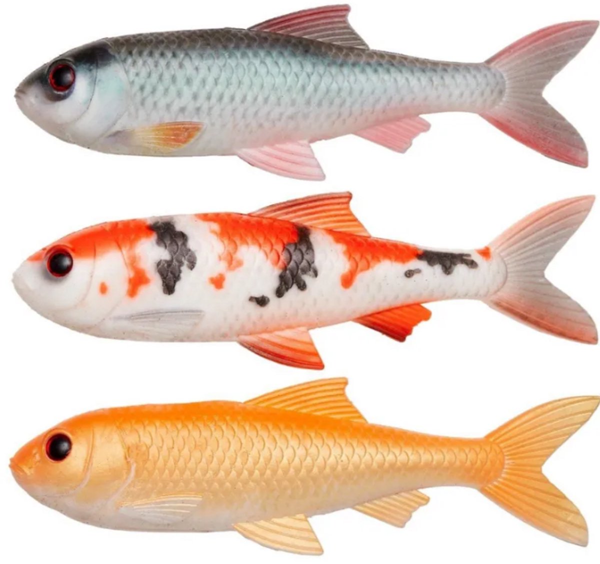 Pulzbait Roach Skinz 15cm 3Pcs (Natural Roach+Koi+Gold Fish)