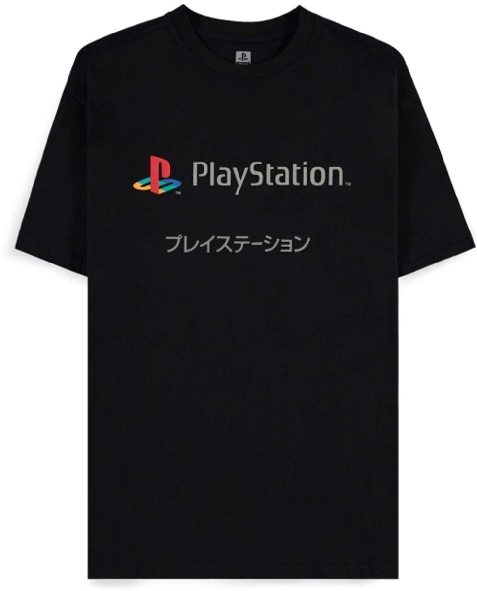 PlayStation - Japanese Text Heren Tshirt - 2XL - Zwart