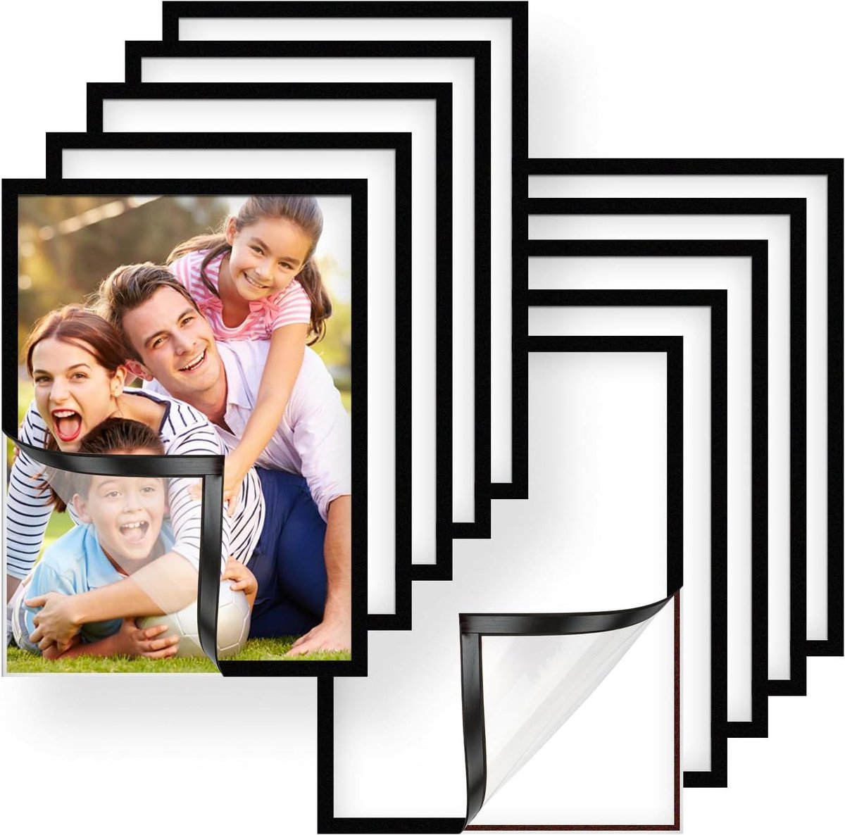 Magnetische fotolijsten A4, zelfklevend, opklapbaar, transparante info-lijst voor displays