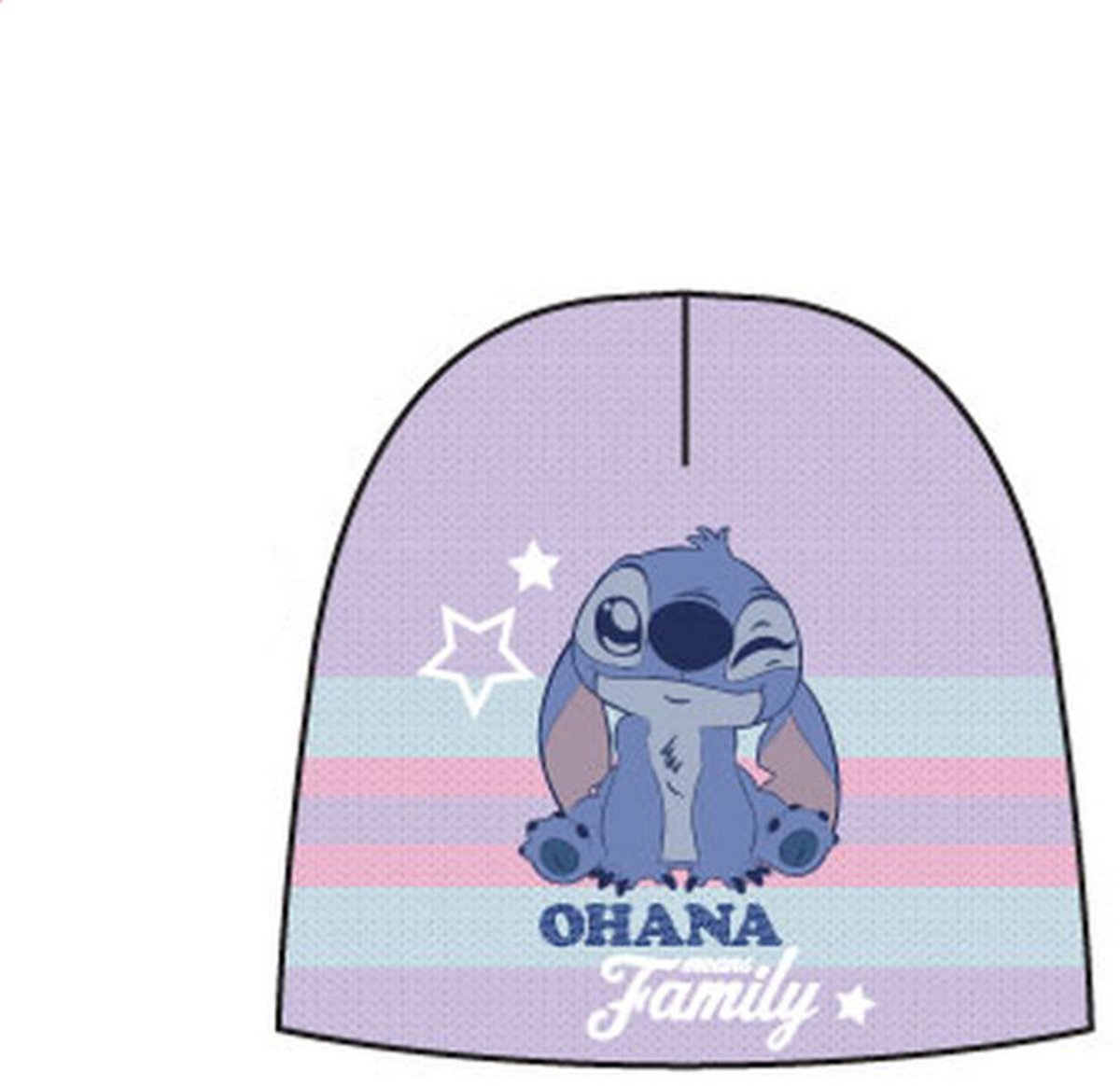 Disney Lilo and Stitch Ohana Paarse babymuts 50 cm