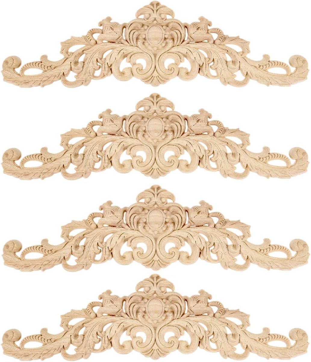 Daity Deze set van 4 onbeschilderde decoratieve hoekstickers is geschikt voor doe-het-zelf