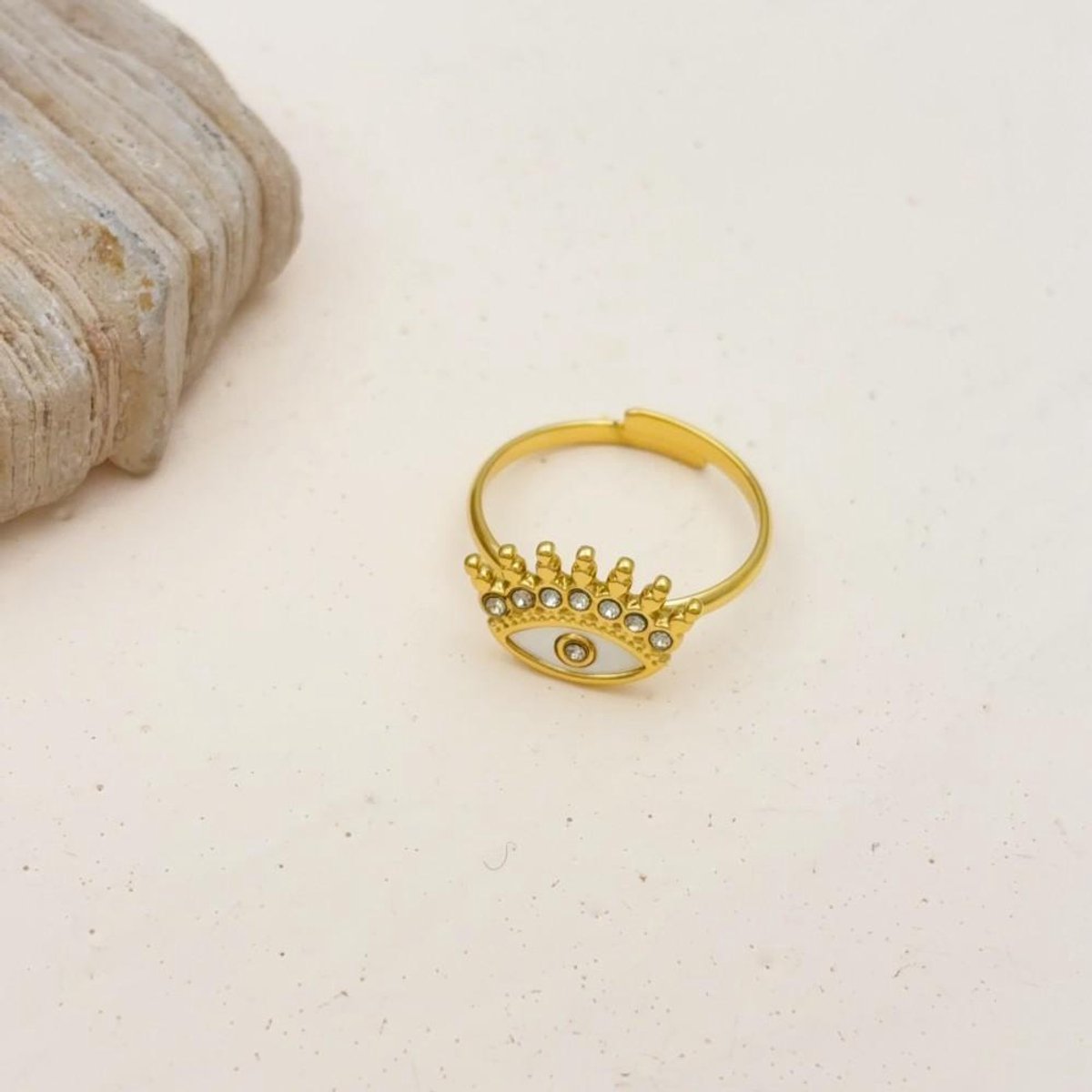 Ring Si Amor Sieraden RW1377-G Roestvrij Staal Kleur Goud