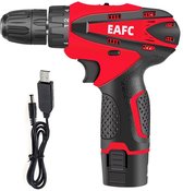EAFC - Draadloze Accuboormachine – Compacte Elektrische Boor & Schroevendraaier – Incl. accu Oplaadbare – Ideaal voor Klusjes in en om het Huis – Boormachine - Boorhamer - Sinterklaas cadeau