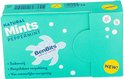 Turquoise BenBits Peppermint verpakking met schildpad logo, 'NEW!' sticker en tekst.