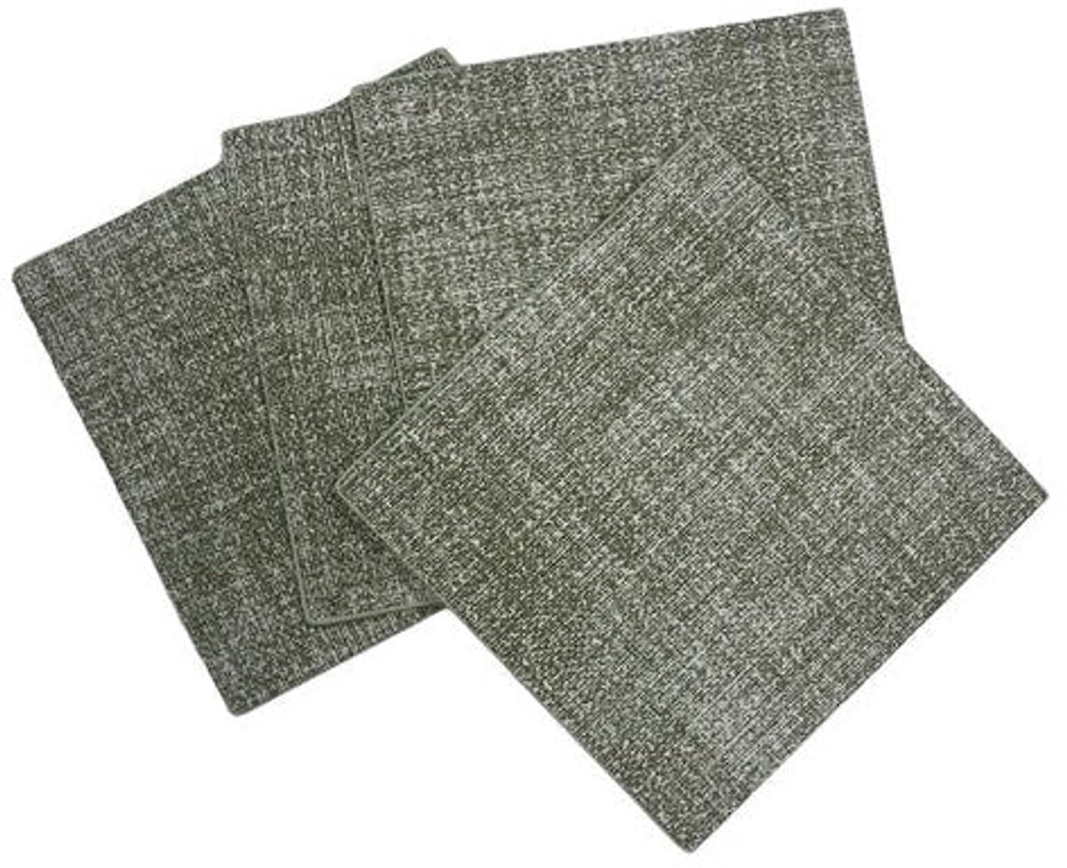 Cronim Onderzetters set-van-4 Vierkant groen 10x10cm