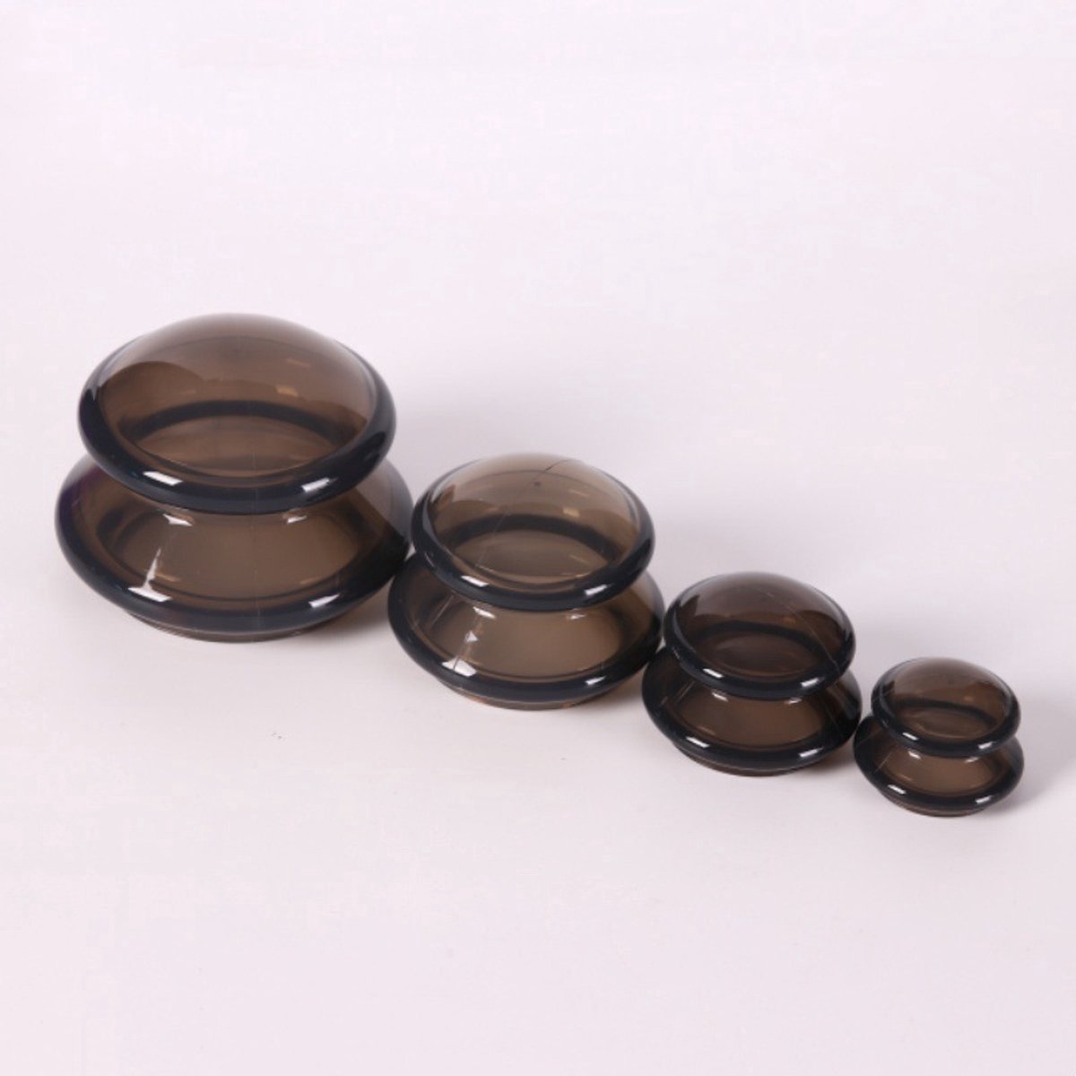 Cellulite Cups - 4 Stuks Siliconen Cups - Cupping Set - Voor Het Verminderen van Cellulitis - Anti-Aging - Verlicht Pijn en Gewrichtsklachten - Zwart