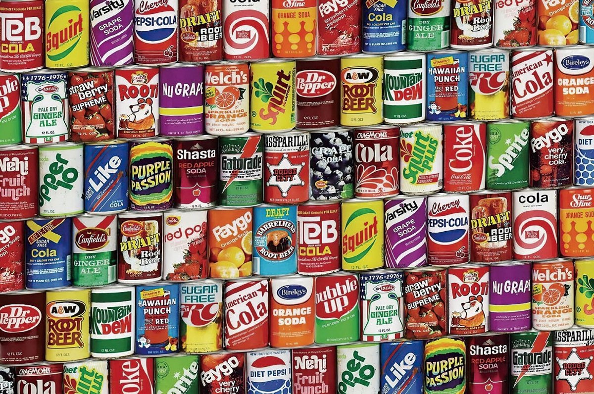 JigSaw Soda Cans Blikjes Legpuzzel 1000 Stukjes Puzzel 50 x 70 cm Puzzle Vanaf 14+