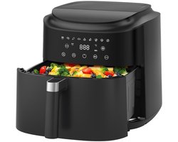 MIRA® Airfryer XXL - Mini-oven - Heteluchtfriteuse - 9L - 9 Programma's - Zwart - 31cm x 31cm x 32cm