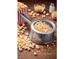 Popcorn Pan – Metalen Popcorn Maker voor Fornuis, Gas & Kampvuur – Handmatige Popcorn Poffen Pan