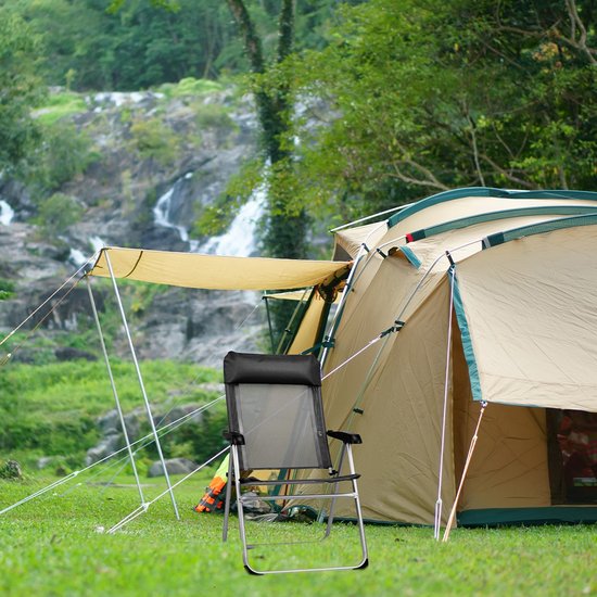 TRVLMORE Campingstoelen - Opvouwbaar - 2-Pack - 110KG Draagvermogen - Verstelbaar - Klapstoel - Visstoel - Kampeerstoel - Vouwstoel - Zwart van Merkloos — afbeelding 5