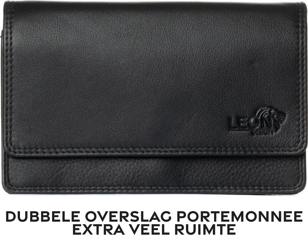 Portemonnee dames - Portemonnee - Portefeuille dames - Beurs - Dames portemonnee - Dames portemonnee leer - Cadeau - Vrouwen cadeautjes - Cadeau voor vrouw - Kado vrouwen - Kado vrouwen verjaardag - Cadeau voor vriendin - Voor haar - Cadeau voor mama