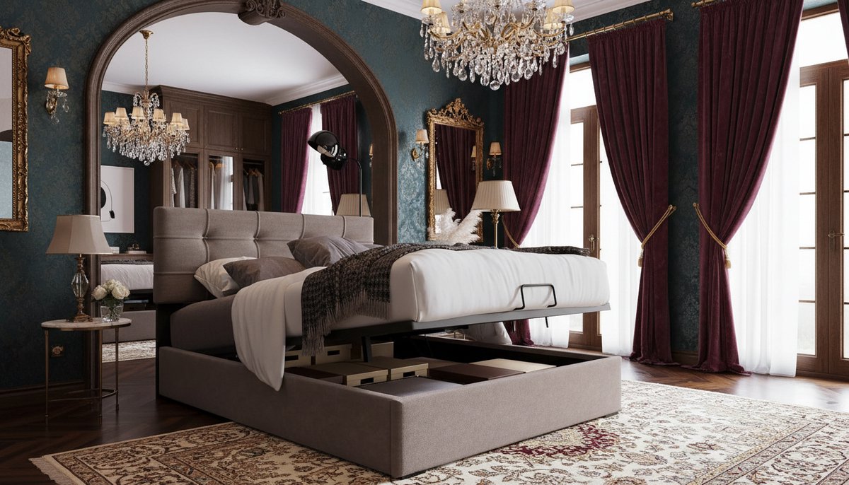 Gestoffeerd Tweepersoonsbed 140x200 cm – Casa Velluto Luxe Hydraulisch Fluwelen Bed met Lattenbodem, Verstelbaar Hoofdeinde, Opberglade, Volwassenen & Jongeren, Modern Grijs (Zonder Matras)