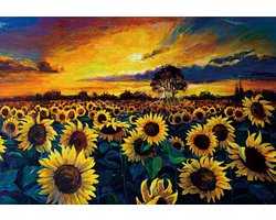 JigSaw Zonnebloemen Legpuzzel 2000 Stukjes Puzzel 97 x 67 cm Puzzle Vanaf 14+
