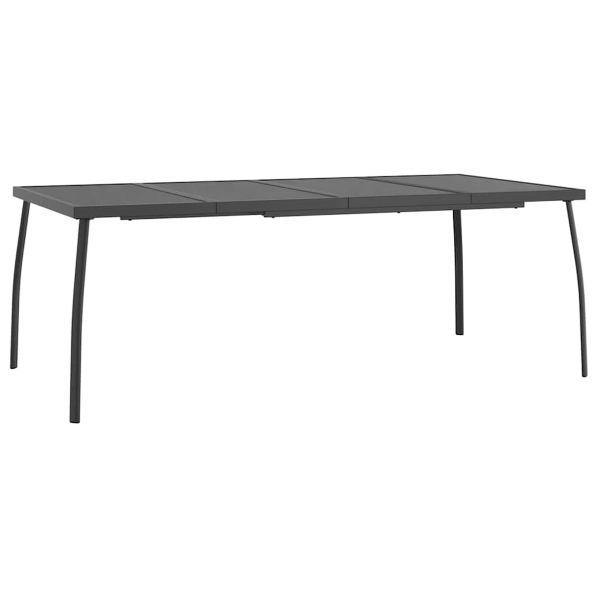 vidaXL Tuintafel 200x100x72 cm staalgaas antracietkleurig