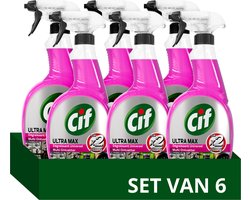 Cif Ultra Max - Degreasing Spray - Pink​ Pamplemousse - 6 x 750ml - Voordeelverpakking