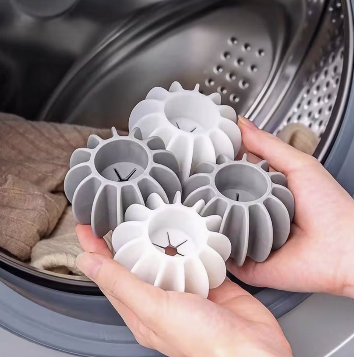 4-Delige Wasmachine Haarvanger Set – Herbruikbaar, Voor Huisdierhaar & Pluis