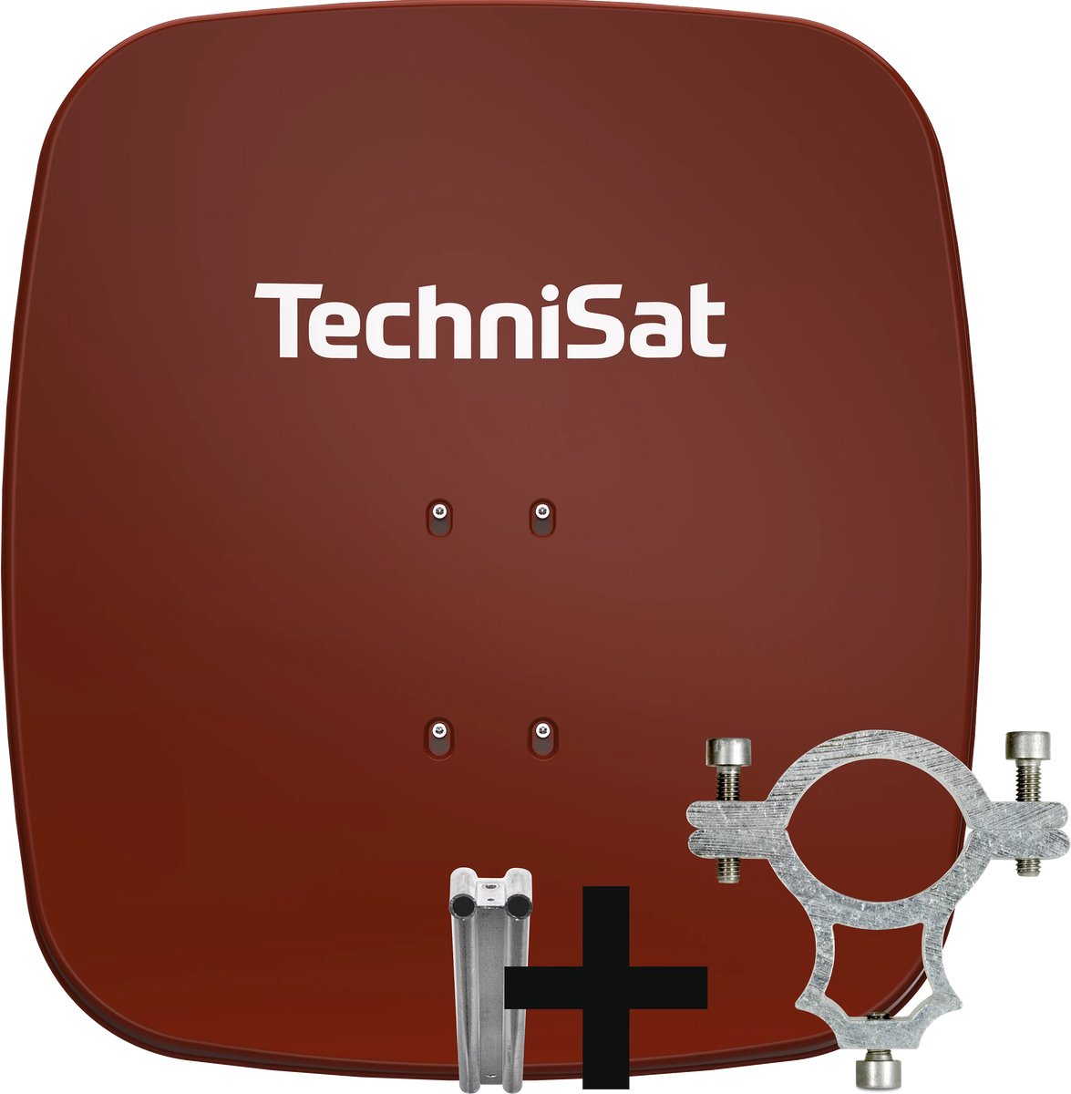 TechniSat 2465/1444 - Satellietschotel - 65 cm - Inclusief AZ Beugel - Rood