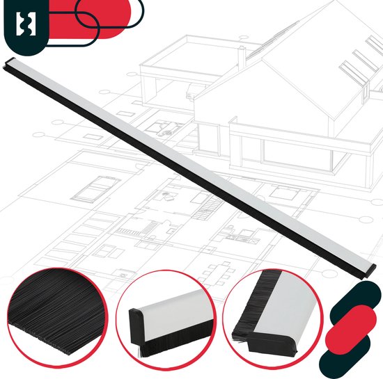 KOTARBAU® Borstelafdichting voor Deur, 100 cm, Wit, Automatische, PVC ...