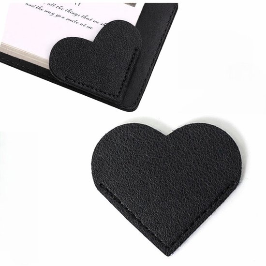 Foto: Bookmark boekenlegger hartvormig bladwijzer boek accesoires boek boeken legger zwart louzir