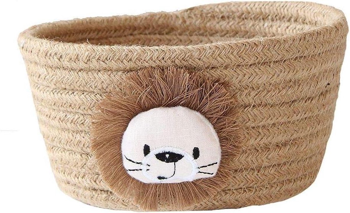 Opbergmand van gevlochten katoenen touw in jute stijl voor speelgoed en meer