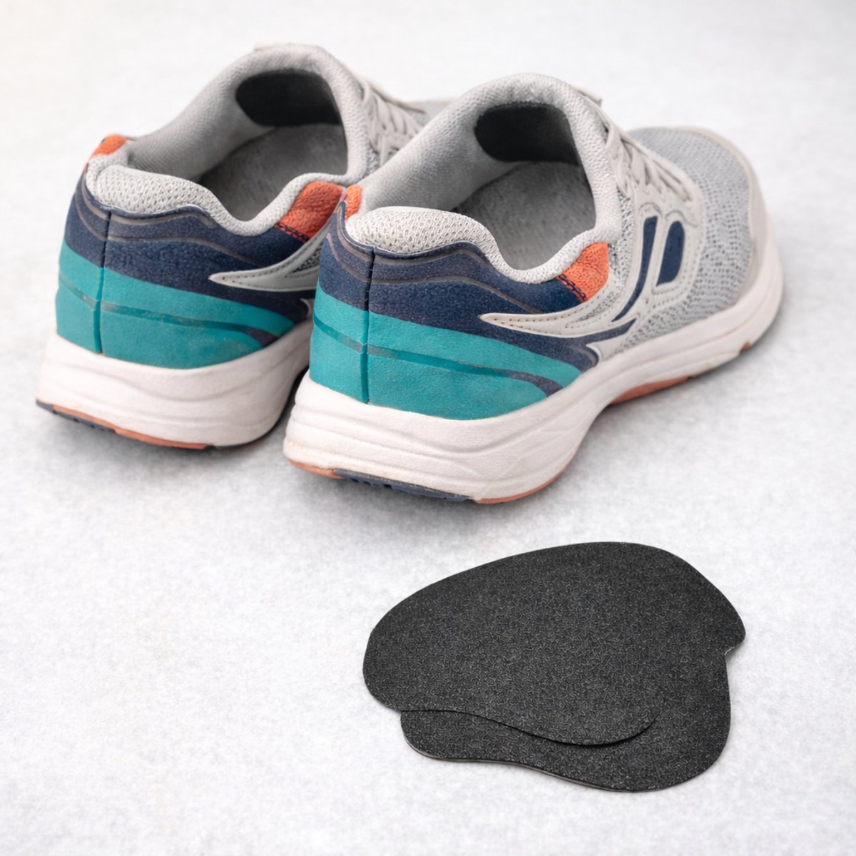 Sportschoenen Hak Reparatie Patches – Zelfklevende Anti-Slijtage Hielbeschermers – Suède Look – Reparatie Stickers voor Gaten en Slijtage – Set van 2 Stuks – Zwart