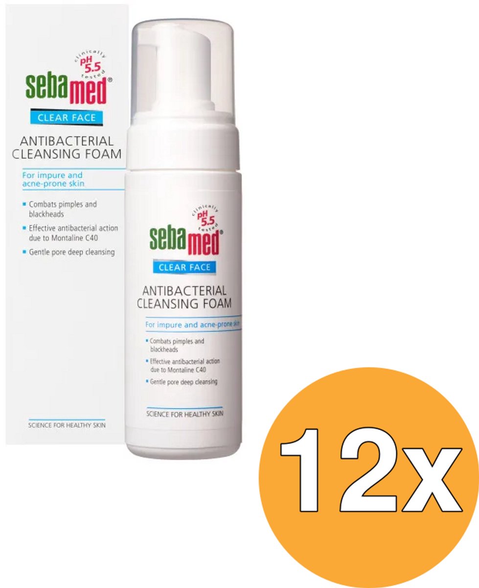 12x Sebamed Anti-Bacterial Cleansing Foam (150 ml)