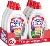 Color Reus Gel - Vloeibaar Wasmiddel - Gekleurde Was - 6 x 19 Wasbeurten - Voordeelverpakking