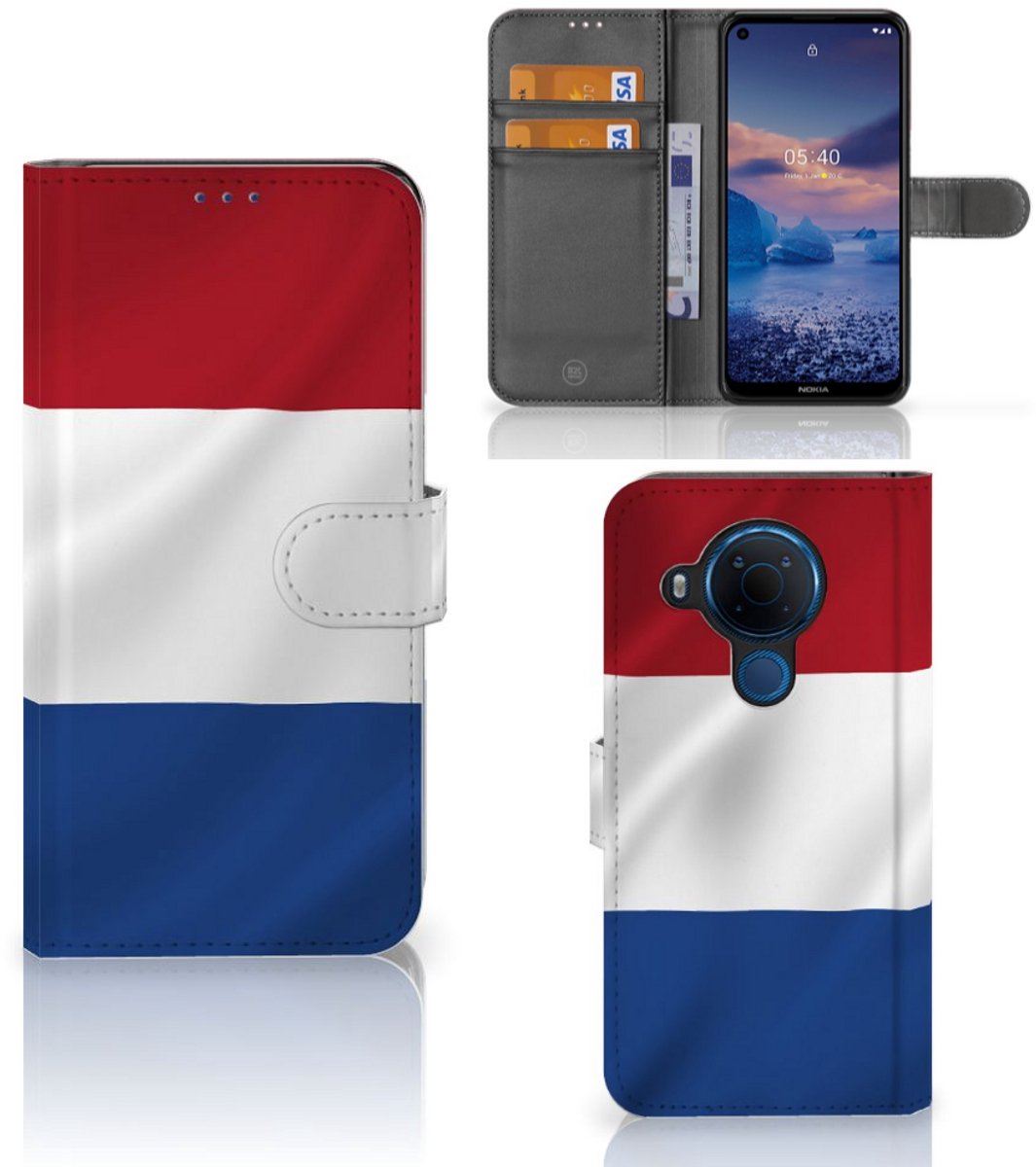 Nokia 5.4 Bookstyle Case Nederlandse Vlag